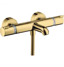 Смеситель Hansgrohe Ecostat Comfort для ванны, термостатический, полированное золото, 13114990