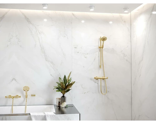 Смеситель Hansgrohe Ecostat Comfort для ванны, термостатический, полированное золото, 13114990