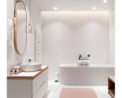 Смеситель Hansgrohe ShowerTablet Select 400 для ванны, термостатический, белый матовый, 24340700