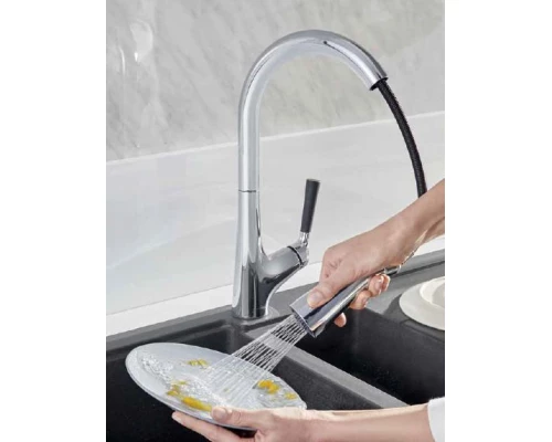 Смеситель Jacob Delafon Malleco E562-CP для кухонной мойки, с выдвижным изливом, хром