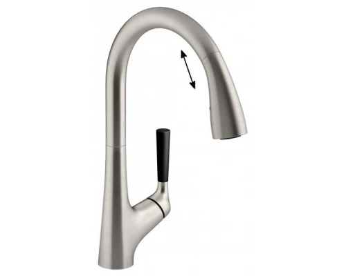 Смеситель Jacob Delafon Malleco E562-CP для кухонной мойки, с выдвижным изливом, хром