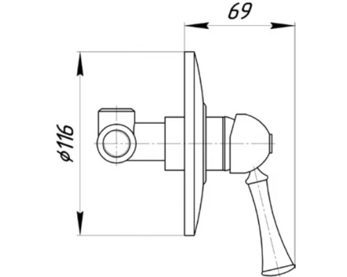 Смеситель Migliore Dallas 18604 для душа - хром