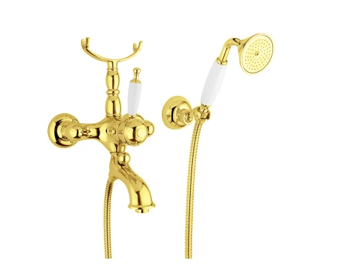 Смеситель Migliore Oxford 19166 с термостатом для ванны и душа, золото