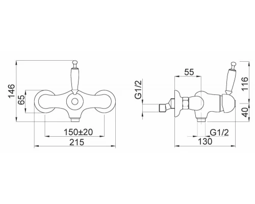 Смеситель Migliore Oxford 19128 для душа - хром