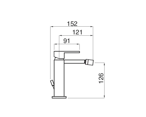 Смеситель Migliore Kvant Black для биде с донным клапаном, черный матовый, 30437