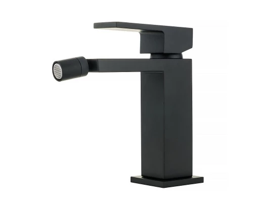 Смеситель Migliore Kvant Black для биде с донным клапаном, черный матовый, 30437