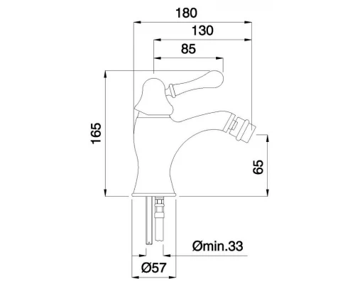 Смеситель Migliore Maya 18927 для биде - золото