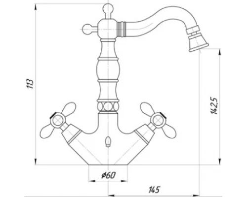 Смеситель Migliore Princeton Plus ML.PRP-8044.CR для биде - хром