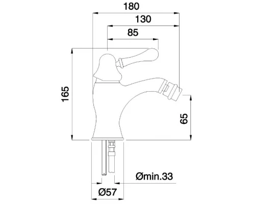 Смеситель Migliore Maya 18920 для биде - хром