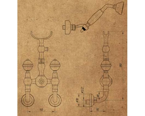 Смеситель Migliore.CRistalia 18587 для душа, хром