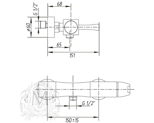 Смеситель Migliore Opera 19040 для душа, хром