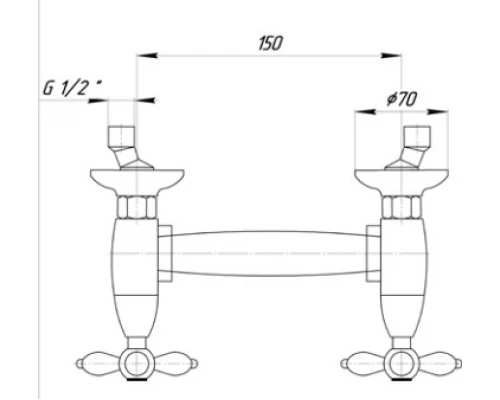 Смеситель Migliore Prestige 26902 для душа, бронза