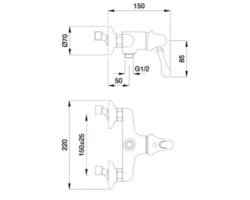 Смеситель Migliore Maya 18923 для душа - хром