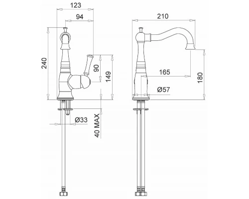 Смеситель Migliore Dallas 18598 для раковины - бронза