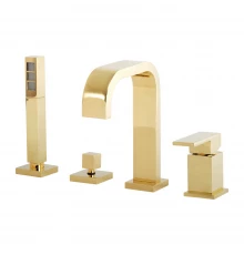 Смеситель Migliore Kvant 25392 для ванны и душа, на 4 отверстия, золото