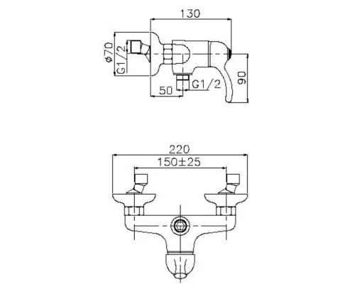 Смеситель Migliore Lem Swarovski 18892 для душа - золото