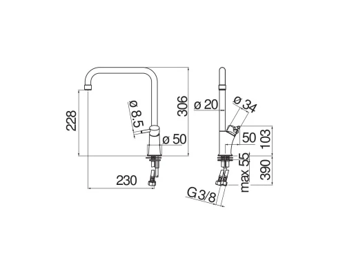 Смеситель для кухни Nobili Cuci, цвет хром, CU92813CR