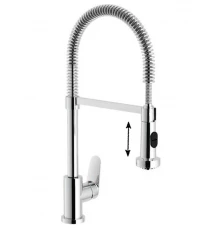 Смеситель Nobili Blues, для кухни, гибкий излив, цвет хром, BS101300/3CR