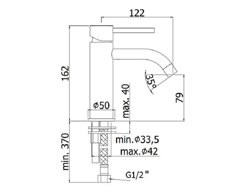 Смеситель Paffoni Light LIG071ST для раковины, без донного клапана, цвет сталь