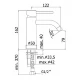 Смеситель Paffoni Light LIG071ST для раковины, без донного клапана, цвет сталь