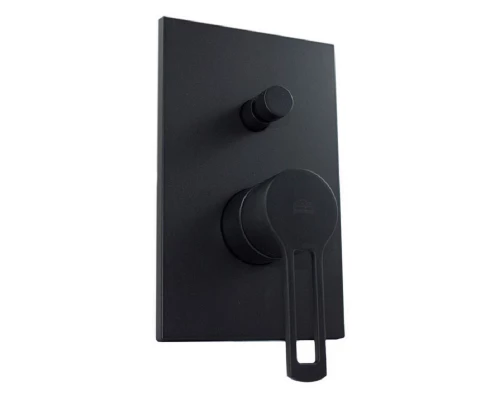 Смеситель Paffoni Ringo RIN015NO/M встраиваемый для душа на 2 выхода, с внутренней частью, цвет черный матовый/металл