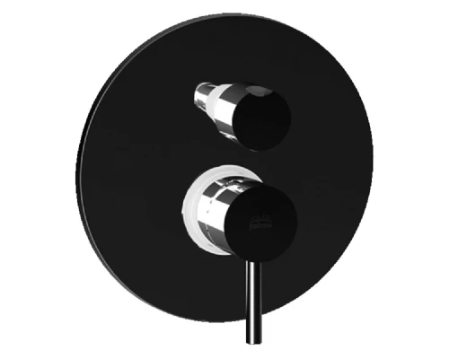 Смеситель Paffoni Light LIG018NO для душа встраиваемый, с внутренней частью, цвет черный матовый