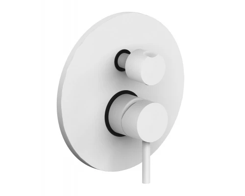 Смеситель Paffoni Light LIG018BO для душа, с внутренней частью, белый матовый