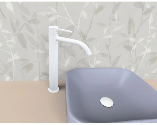 Смеситель Paffoni Light  для раковины, без донного клапана, цвет белый матовый, LIG081BO