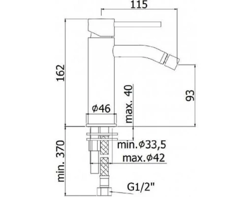 Смеситель Paffoni Light для биде, без донного клапана, цвет белый матовый, LIG131BO