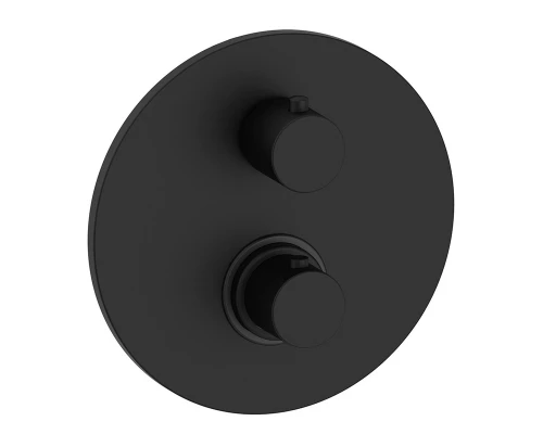 Смеситель Paffoni Light LIQ013NO для ванны и душа, термостатический, встраиваемый, с внутренней частью, черный матовый