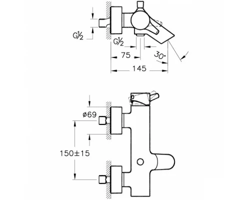 Смеситель для ванны Vitra Nest Trendy A42242EXP