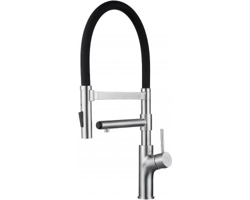 Смеситель Zorg Inox для кухни, цвет нержавеющая сталь/черный, SZR-1010