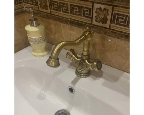 Смеситель Zorg Antic A 3009U-BR для кухонной мойки, античная бронза