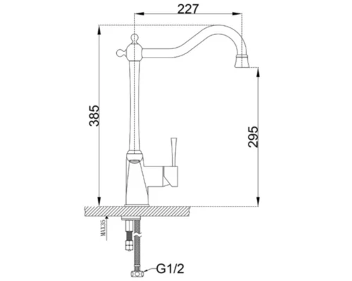 Смеситель Zorg Clean Water ZR 353 YF для кухни под фильтр, хром