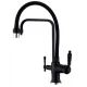 Смеситель Zorg Clean Water ZR 342-6 YF BLACK для кухни под фильтр, черный