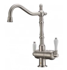 Смеситель Zorg Clean Water ZR 326 YF NICKEL для кухни под фильтр, цвет никель