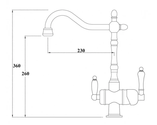 Смеситель Zorg Clean Water ZR 326 YF NICKEL для кухни под фильтр, цвет никель