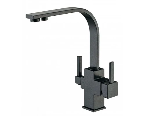 Смеситель Zorg Clean Water ZR 332 YF ЧЕРНЫЙ МЕТАЛЛИК для кухни под фильтр, черный