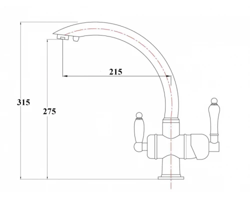 Смеситель Zorg Clean Water ZR 327 YF для кухни под фильтр, цвет хром