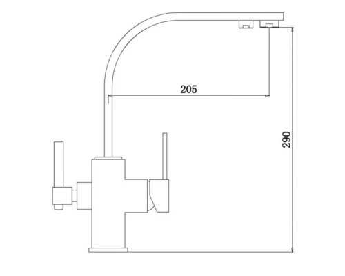 Смеситель Zorg Clean Water ZR 332 YF BLACK для кухни под фильтр, черный