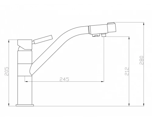 Смеситель Zorg Clean Water ZR 401 KF для кухни под фильтр, цвет хром