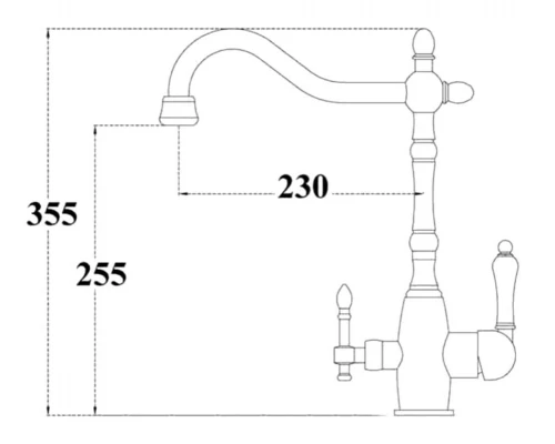 Смеситель Zorg Clean Water ZR 312 YF-33-Black для кухни под фильтр, черный