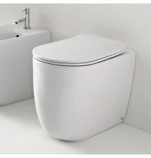 Унитаз напольный приставной Kerasan Nolita безободковый, с креплениями WB5N, цвет белый матовый, 531830