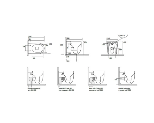 Унитаз напольный приставной Kerasan Nolita безободковый, с креплениями WB5N, цвет белый матовый, 531830