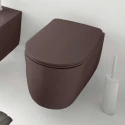 Подвесной унитаз Kerasan Nolita, безободковый 55 х 35 см, с креплениями WB9N, цвет Borgogna matt, 531475