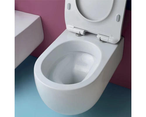 Подвесной безободковый унитаз Kerasan Flow 54 см, белый, 311101