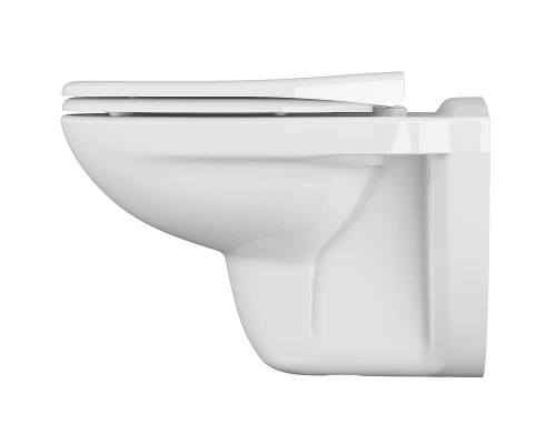 Инсталляция с унитазом Vitra Normus, SmoothFlush с тонким сиденьем с микролифтом, клавиша хром глянцевый, 9860B003-7200