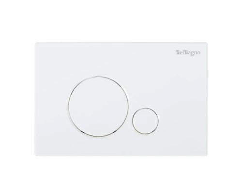 Инсталляция BelBagno с безободковым унитазом BelBagno Sfera-R BB046CHR, сиденье микролифт, клавиша белая, комплект