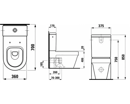 Унитаз напольный Laufen Form, крышка микролифт, 8.2367.6.000.000.1 (отсутствует упаковка)