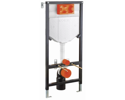 Инсталляция с унитазом Vitra Normus L-box, с быстросъёмным сиденьем с микролифтом, клавиша хром глянцевый, 9773B003-7206